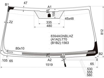9 999 р. Стекло лобовое (Обогрев щеток Молдинг) Toyota Land Cruiser Prado (J150) 09-20 FUYAO 8394AGNBLHZ  с доставкой в г. Кемерово. Увеличить фотографию 1