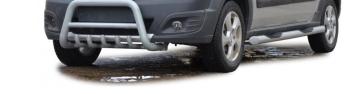 Защита порогов (труба с проступью) (d76) Техно Сфера Hyundai Tucson JM (2004-2010)