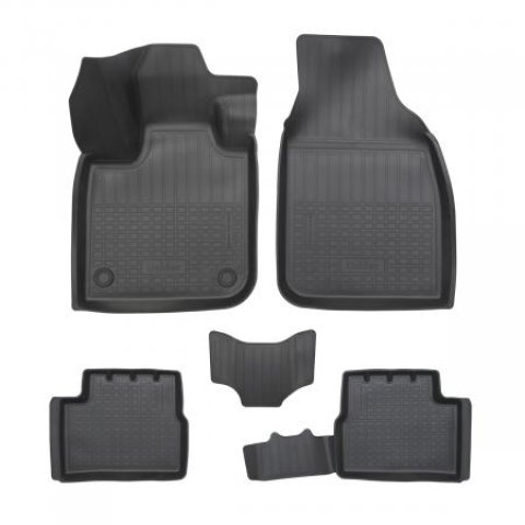 2 159 р. Коврики салонные Norplast Unidec  Fiat 500e  2 FA1 (2020-2025) хэтчбэк 3 дв. (черные)  с доставкой в г. Кемерово