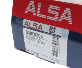 1 449 р. Разъем электрический прицепа ISO 7638 7-полюсный АБС (розетка) ALSA ALSA 03rf0704  с доставкой в г. Кемерово. Увеличить фотографию 2