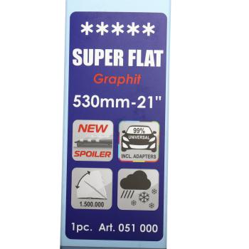 499 р. Щетка стеклоочистителя 530мм беcкаркасная (крепление крючок) Super Flat Graphit ALCA ALCA 051000  с доставкой в г. Кемерово. Увеличить фотографию 5