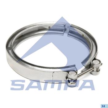 979 р. Хомут глушителя VOLVO FH (d=127) SAMPA SAMPA 037.153 SAMPA 037.153  с доставкой в г. Кемерово. Увеличить фотографию 1