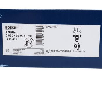 4 399 р. Диск тормозной MERCEDES Sprinter задний (1шт.) BOSCH BOSCH 0986479r78  с доставкой в г. Кемерово. Увеличить фотографию 7