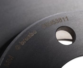 13 299 р. Диск тормозной BMW 7 (E65) передний (1шт.) BREMBO BREMBO 09.b538.11  с доставкой в г. Кемерово. Увеличить фотографию 5