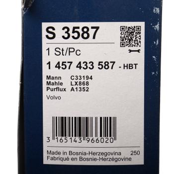 1 999 р. Фильтр воздушный VOLVO S40,S80,XC90 BOSCH BOSCH 1457433587  с доставкой в г. Кемерово. Увеличить фотографию 4