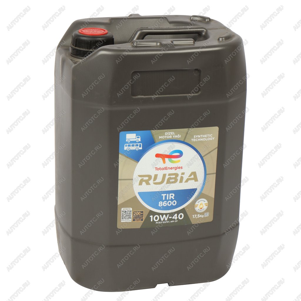 19 999 р. Масло дизельное RUBIA TIR 8600 10W40 псинт.17.5кг TR TOTAL TOTAL 172160  с доставкой в г. Кемерово