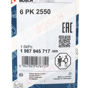 2 189 р. Ремень приводной поликлиновой 6PK2550 HYUNDAI Santa Fe (12-) (2.4) SAAB 9000 (85-98) (2.0/2.3) BOSCH BOSCH 1987945717 BOSCH 1987945717  с доставкой в г. Кемерово. Увеличить фотографию 5