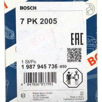 3 099 р. Ремень приводной поликлиновой 7PK2005 MERCEDES ML (W166) BOSCH BOSCH 1987945736 BOSCH 1987945736  с доставкой в г. Кемерово. Увеличить фотографию 5