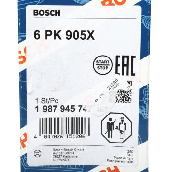 2 199 р. Ремень приводной поликлиновой 6PK905 VW AUDI A3 (97-03) SKODA Octavia (97-11) (1.9 TDI) BOSCH BOSCH 1987945747 BOSCH 1987945747  с доставкой в г. Кемерово. Увеличить фотографию 5