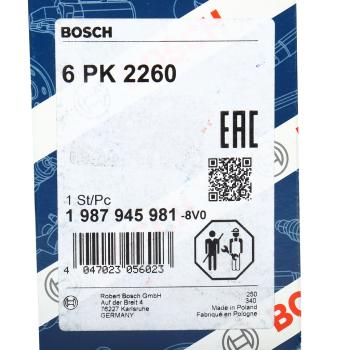1 299 р. Ремень приводной поликлиновой 6PK2260 MERCEDES C (W203,W204),E (W211,S211) BOSCH BOSCH 1987945981 BOSCH 1987945981  с доставкой в г. Кемерово. Увеличить фотографию 5