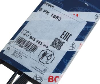 1 139 р. Ремень приводной поликлиновой 6PK1863 MAZDA 3 (06-) BOSCH BOSCH 1987945983 BOSCH 1987945983  с доставкой в г. Кемерово. Увеличить фотографию 2