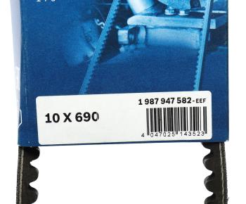 569 р. Ремень приводной клиновой 10X690 BOSCH BOSCH 1987947582 BOSCH 1987947582  с доставкой в г. Кемерово. Увеличить фотографию 5