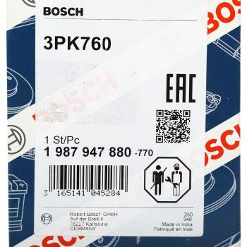 399 р. Ремень приводной поликлиновой 3PK760 TOYOTA Camry,Carina,Corolla BOSCH BOSCH 1987947880  с доставкой в г. Кемерово. Увеличить фотографию 5