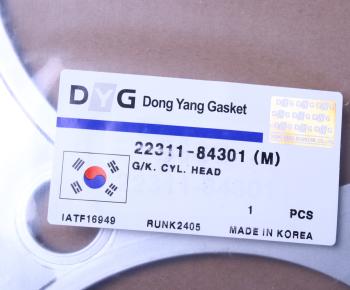16 449 р. Прокладка головки блока HYUNDAI HD250,370,Universe дв.D6CB38 (M) (30010-00009) DYG DYG 22311-84301  с доставкой в г. Кемерово. Увеличить фотографию 3