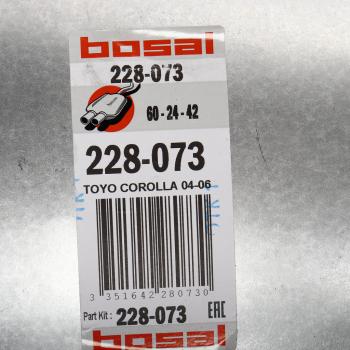 13 799 р. Глушитель TOYOTA Corolla (02-06) задняя часть BOSAL BOSAL 228-073 BOSAL 228-073  с доставкой в г. Кемерово. Увеличить фотографию 4