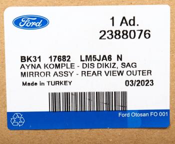 20 499 р. Зеркало боковое FORD Transit (14-) правое OE FORD 2388076  с доставкой в г. Кемерово. Увеличить фотографию 7