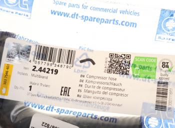 389 р. Патрубок VOLVO FH12 компрессора DT DT 2.44219  с доставкой в г. Кемерово. Увеличить фотографию 2