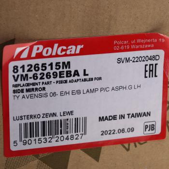 13 899 р. Зеркало боковое TOYOTA Avensis (06-08) левое POLCAR POLCAR 8126515m  с доставкой в г. Кемерово. Увеличить фотографию 5