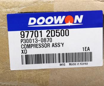 29 849 р. Компрессор HYUNDAI Elantra (00-) кондиционера DOOWON DOOWON 97701-2d500  с доставкой в г. Кемерово. Увеличить фотографию 6