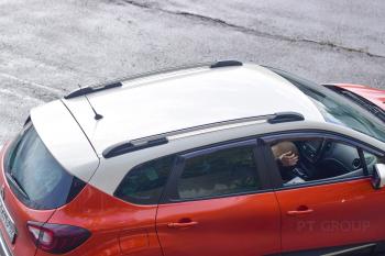 8 999 р. Рейлинги на крышу Petroil Tuning  Renault Kaptur (2016-2025) дорестайлинг, рестайлинг (серебристый муар)  с доставкой в г. Кемерово. Увеличить фотографию 2