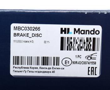 4 949 р. Диск тормозной KIA Cerato K7 (09-),Sportage (11-) передний (1шт.) MANDO MANDO mbc030266 MANDO mbc030266  с доставкой в г. Кемерово. Увеличить фотографию 6