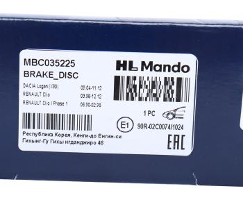 2 599 р. Диск тормозной ЛАДА Largus RENAULT Logan передний (1шт.) MANDO MANDO mbc035225 MANDO mbc035225  с доставкой в г. Кемерово. Увеличить фотографию 6
