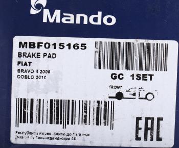 2 069 р. Колодки тормозные FIAT Bravo (06-12) передние (4шт.) MANDO MANDO mbf015165  с доставкой в г. Кемерово. Увеличить фотографию 7