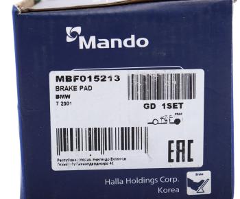 2 199 р. Колодки тормозные BMW 7 (E65,66) задние (4шт.) MANDO MANDO mbf015213  с доставкой в г. Кемерово. Увеличить фотографию 6