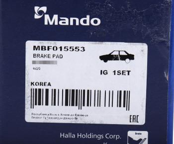 2 559 р. Колодки тормозные HYUNDAI Sonata YF (10-) передние (4шт.) MANDO MANDO mbf015553 MANDO mbf015553  с доставкой в г. Кемерово. Увеличить фотографию 6