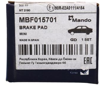 1 979 р. Колодки тормозные MINI Cooper (13-) задние (4шт.) MANDO MANDO mbf015701 MANDO mbf015701  с доставкой в г. Кемерово. Увеличить фотографию 6