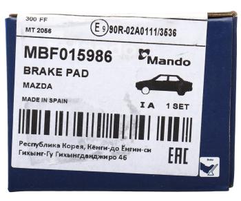 2 999 р. Колодки тормозные MAZDA CX-5 (11-) задние (4шт.) MANDO MANDO mbf015986 MANDO mbf015986  с доставкой в г. Кемерово. Увеличить фотографию 6