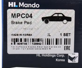 1 039 р. Колодки тормозные RENAULT Megane 2,Scenic 2 передние (4шт.) MANDO MANDO mpc04 MANDO mpc04  с доставкой в г. Кемерово. Увеличить фотографию 5