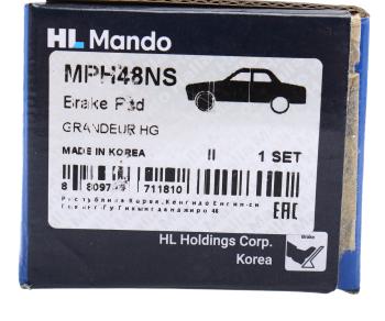 1 099 р. Колодки тормозные HYUNDAI i40 KIA Optima,Ceed (12-) передние (R16) (4шт.) MANDO MANDO mph48ns  с доставкой в г. Кемерово. Увеличить фотографию 6