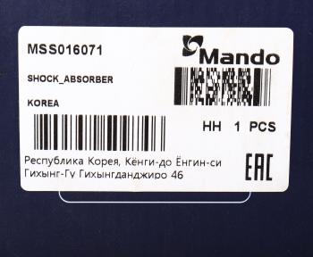 5 649 р. Амортизатор VOLVO S40 (04-) передний правый газовый MANDO MANDO mss016071  с доставкой в г. Кемерово. Увеличить фотографию 4