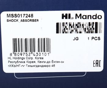 4 499 р. Амортизатор PEUGEOT 207 (07-) передний левый газовый MANDO MANDO mss017248 MANDO mss017248  с доставкой в г. Кемерово. Увеличить фотографию 3