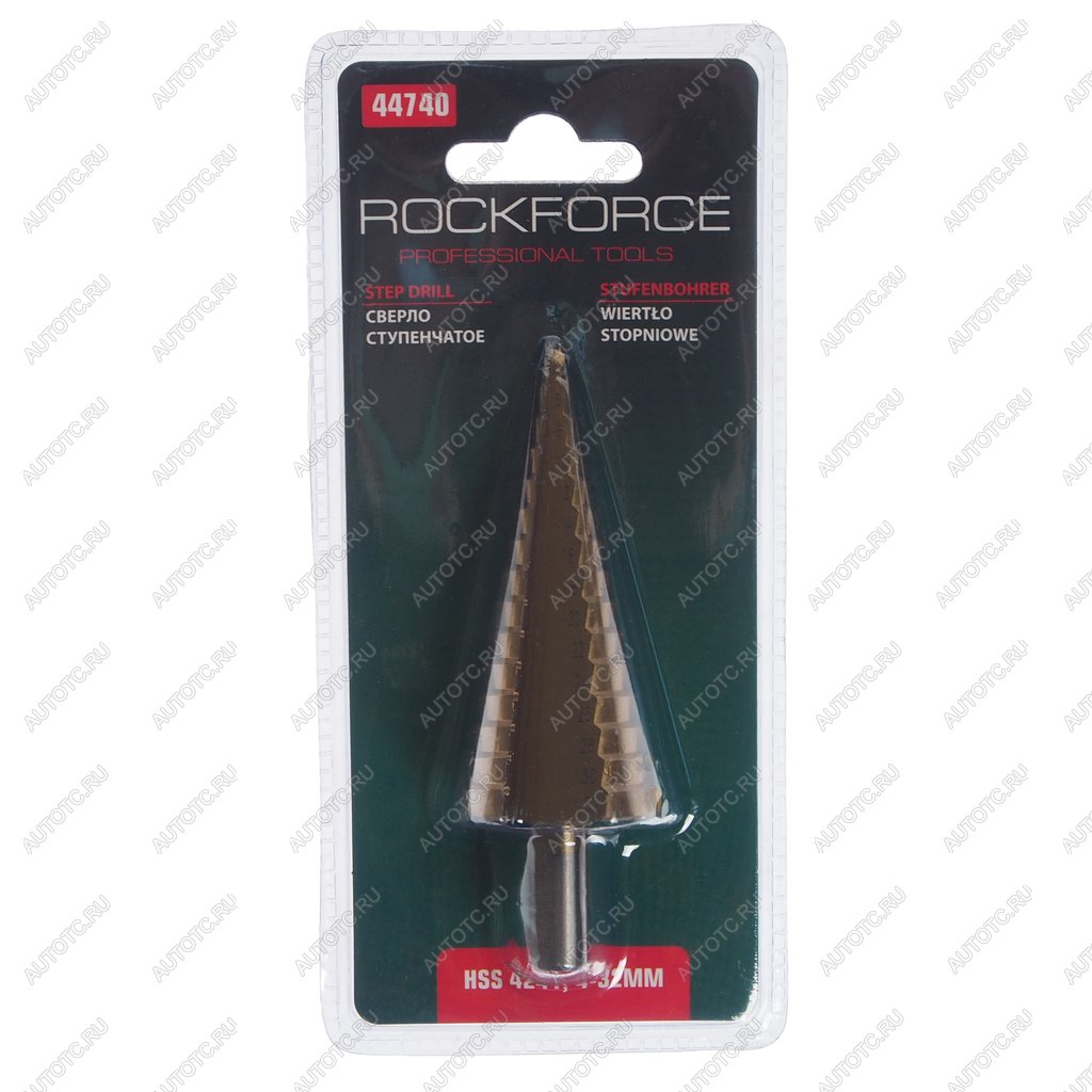 1 099 р. Сверло ступенчатое 4.0-32.0мм в блистере (HSS 4241) ROCKFORCE ROCKFORCE rf-44740  с доставкой в г. Кемерово