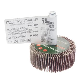 122 р. Круг шлифовальный лепестковый 40х15х6мм (№100) ROCKFORCE ROCKFORCE rf-fd6100р  с доставкой в г. Кемерово. Увеличить фотографию 1