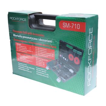 7 599 р. Дрель пневматическая 3-10мм с комплектом аксессуаров ROCKFORCE ROCKFORCE rf-sm-710  с доставкой в г. Кемерово. Увеличить фотографию 6