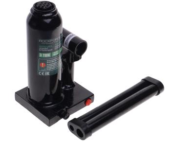 2 169 р. Домкрат бутылочный 3т 180-345мм с клапаном ROCKFORCE ROCKFORCE rf-t90304euro  с доставкой в г. Кемерово. Увеличить фотографию 1