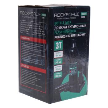 2 169 р. Домкрат бутылочный 3т 180-345мм с клапаном ROCKFORCE ROCKFORCE rf-t90304euro  с доставкой в г. Кемерово. Увеличить фотографию 4