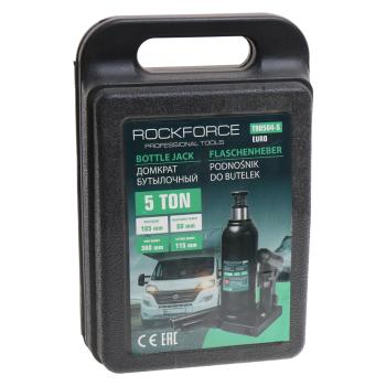 2 899 р. Домкрат бутылочный 5т 185-360мм с клапаном в кейсе ROCKFORCE ROCKFORCE rf-t90504s-euro  с доставкой в г. Кемерово. Увеличить фотографию 4