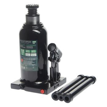 4 599 р. Домкрат бутылочный 12т 200-380мм с клапаном ROCKFORCE ROCKFORCE rf-t91204euro  с доставкой в г. Кемерово. Увеличить фотографию 1