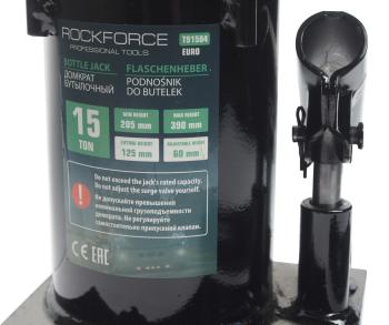 5 599 р. Домкрат бутылочный 15т 230-460мм с клапаном ROCKFORCE ROCKFORCE rf-t91504euro  с доставкой в г. Кемерово. Увеличить фотографию 2