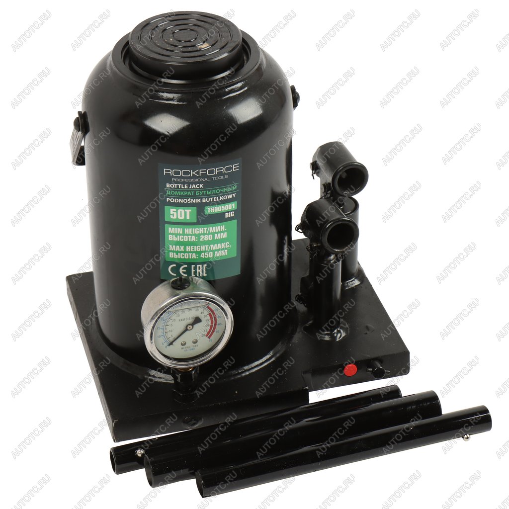 17 999 р. Домкрат бутылочный 50т 280-450мм ROCKFORCE ROCKFORCE rf-th905001  с доставкой в г. Кемерово
