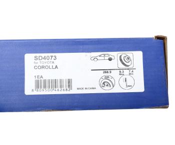 2 089 р. Диск тормозной TOYOTA Corolla (02-),Yaris (99-) задний (1шт.) SANGSIN SANGSIN sd4073  с доставкой в г. Кемерово. Увеличить фотографию 6