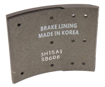 839 р. Накладка тормозной колодки HYUNDAI HD160,170,450,500 передней (F1) (шир.156мм,11отв.) SANGSIN SANGSIN sl203  с доставкой в г. Кемерово. Увеличить фотографию 2