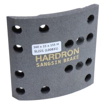 1 179 р. Накладка тормозной колодки HYUNDAI HD120,AeroTown R19,5 переднейзадней (F1R1) SANGSIN SANGSIN sl221  с доставкой в г. Кемерово. Увеличить фотографию 1