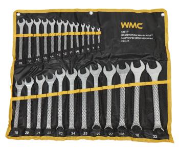 4 399 р. Набор ключей комбинированных 6-32мм 25 предметов на полотне WMC TOOLS WMC TOOLS wmc-5261p  с доставкой в г. Кемерово. Увеличить фотографию 1