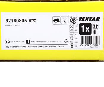 7 699 р. Диск тормозной BMW X5 (E70,F15) передний (1шт.) TEXTAR TEXTAR 92160805  с доставкой в г. Кемерово. Увеличить фотографию 5