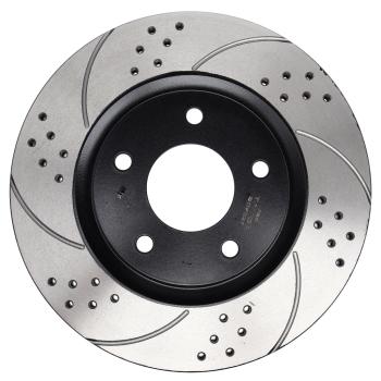 12 699 р. Диск тормозной MITSUBISHI L200 (10-),Outlander (06-12) передний перфорированный комплект TAYGA TAYGA bdf027  с доставкой в г. Кемерово. Увеличить фотографию 4
